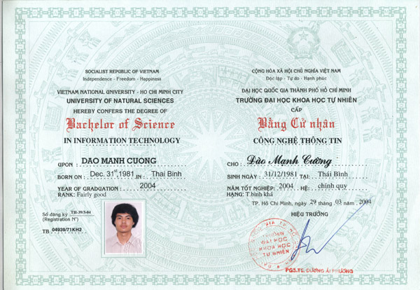 Bachelor of Sciences in IT